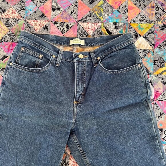 Wrangler Womens Flannel Lined Blue Jeans "Real as Wrangler" 10x30 - Picture 6 of 8